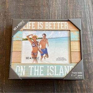 WE PEOPLE “Life is Better On the Island” rustic wooden frame 5x7